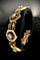 Bracelet Bracelet à motifs hexagonaux en or jaune 18 carats et diamants 58 Facettes