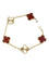 Bracelet Van Cleef & Arpels Alhambra Vintage - Bracelet en or rose et cornaline 58 Facettes