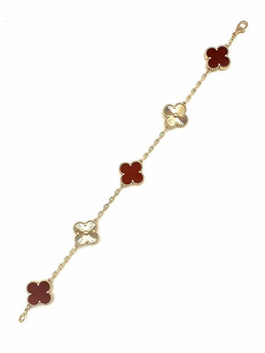 Bracelet Van Cleef & Arpels Alhambra Vintage - Bracelet en or rose et cornaline 58 Facettes