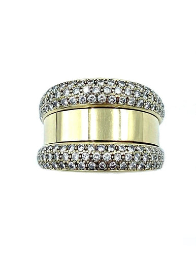 Bague 53 Chopard La Strada - Bague jonc en or jaune 18K et diamants 58 Facettes