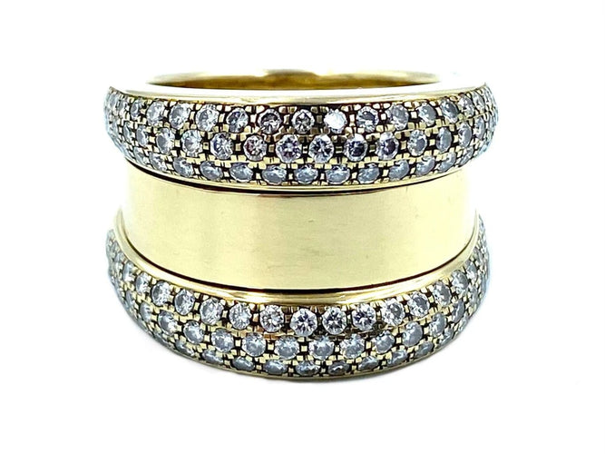 Bague 53 Chopard La Strada - Bague jonc en or jaune 18K et diamants 58 Facettes