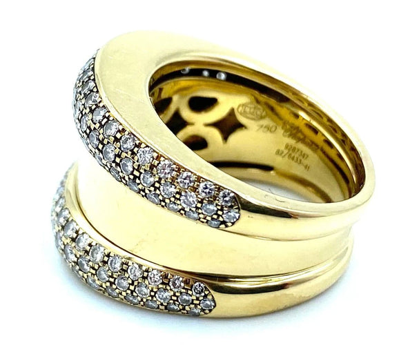 Bague 53 Chopard La Strada - Bague jonc en or jaune 18K et diamants 58 Facettes