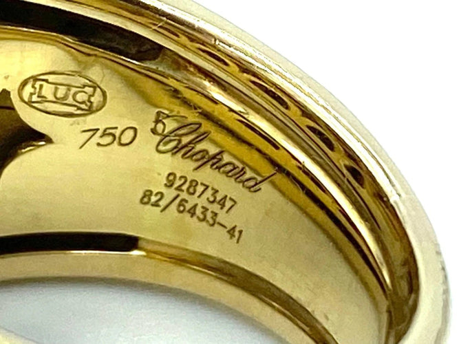 Bague 53 Chopard La Strada - Bague jonc en or jaune 18K et diamants 58 Facettes