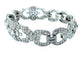 Bracelet Bracelet Art déco géométrique en platine et diamants 8 ct 58 Facettes