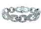 Bracelet Bracelet Art déco géométrique en platine et diamants 8 ct 58 Facettes