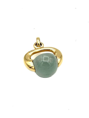 Pendentif Pomellato Luna - Pendentif en or jaune 18K et aigue-marine 58 Facettes