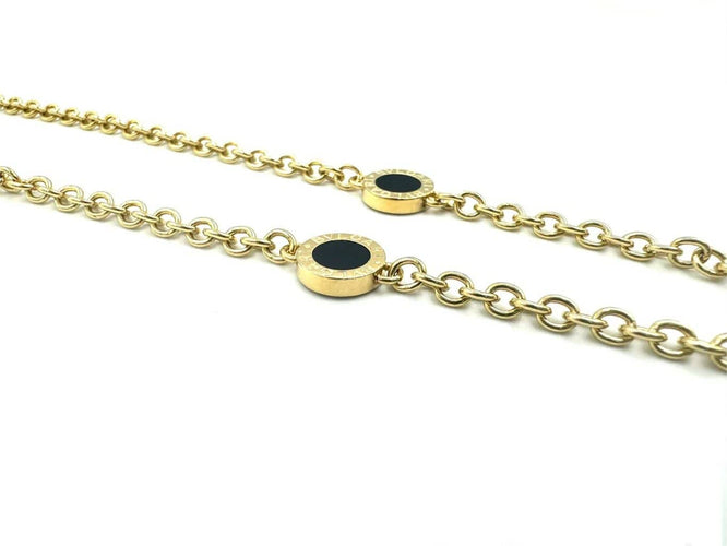 Collier BVLGARI BVLGARI - Sautoir en or jaune 18K et onyx 58 Facettes