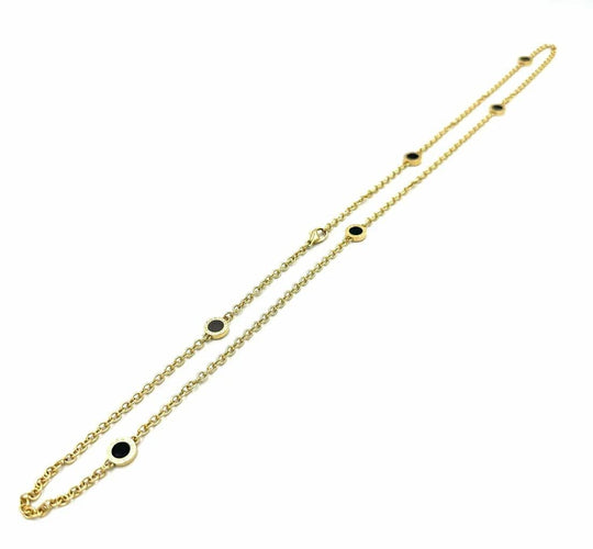 Collier BVLGARI BVLGARI - Sautoir en or jaune 18K et onyx 58 Facettes