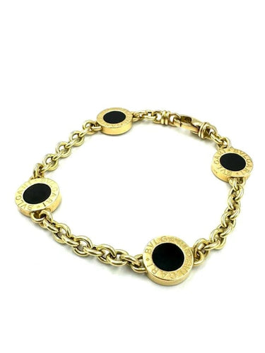 Bracelet BVLGARI BVLGARI-BVLGARI - Bracelet en or jaune 18K et onyx 58 Facettes