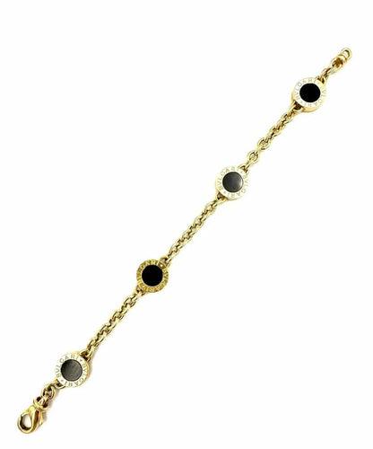 Bracelet BVLGARI BVLGARI-BVLGARI - Bracelet en or jaune 18K et onyx 58 Facettes