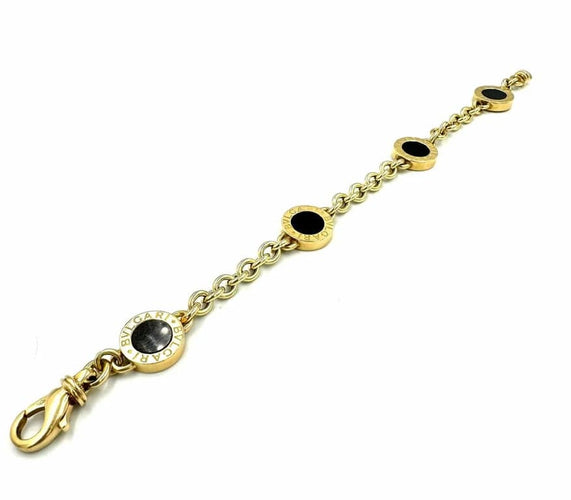 Bracelet BVLGARI BVLGARI-BVLGARI - Bracelet en or jaune 18K et onyx 58 Facettes