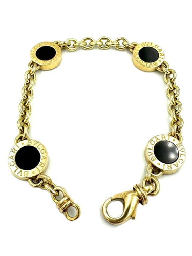 Bracelet BVLGARI BVLGARI-BVLGARI - Bracelet en or jaune 18K et onyx 58 Facettes