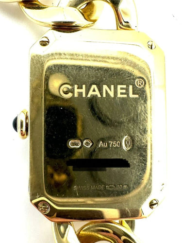 Montre Chanel Première chaîne gourmette - Montre en or jaune 18K et diamants 58 Facettes