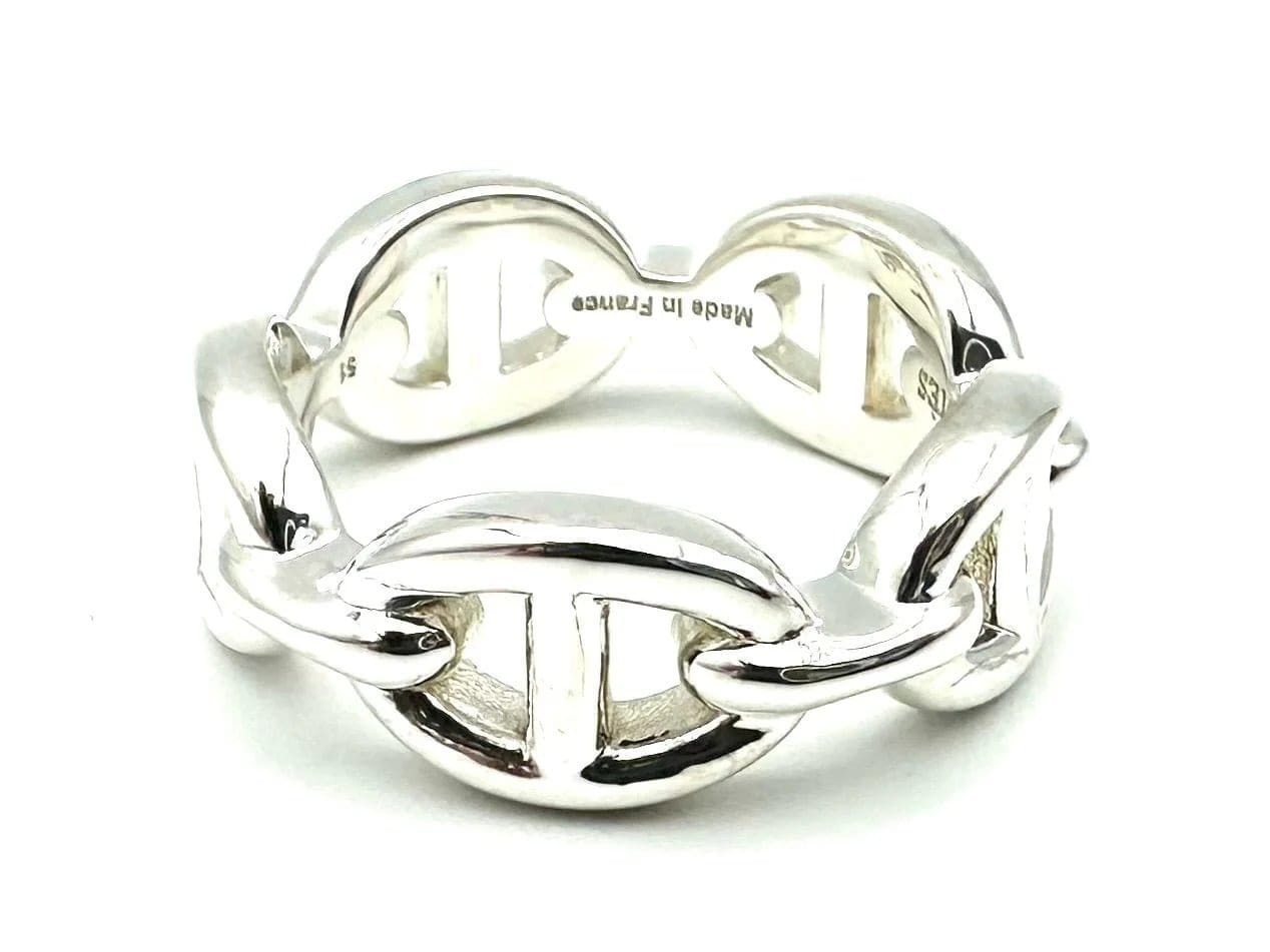 Hermès rings Chaîne d'Ancre - Luxury jewelry certified - 58 Facettes