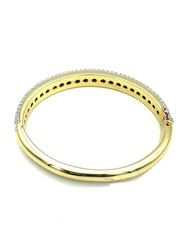 Bracelet Bucherer - Bracelet jonc ouvrant en or jaune 18K et diamants 58 Facettes