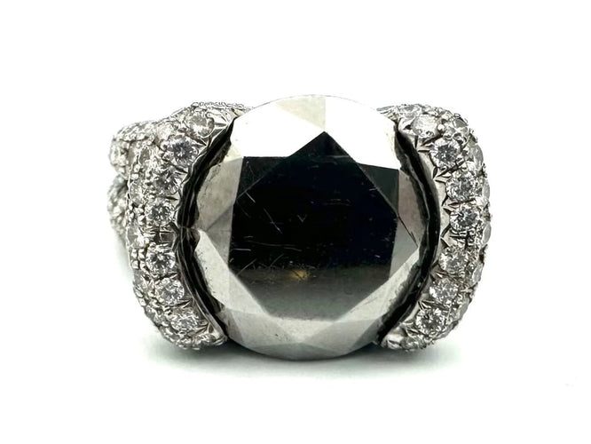 Bague 52 Chopard Joaillerie - Bague en or blanc 18K, diamants et chrome 58 Facettes