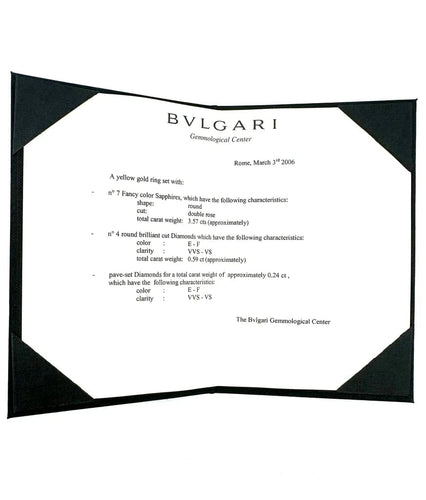 Bague 54 Bvlgari Allegra - Bague en or jaune 18K, saphirs et diamants 58 Facettes