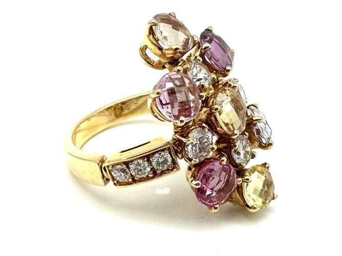 Bague 54 Bvlgari Allegra - Bague en or jaune 18K, saphirs et diamants 58 Facettes