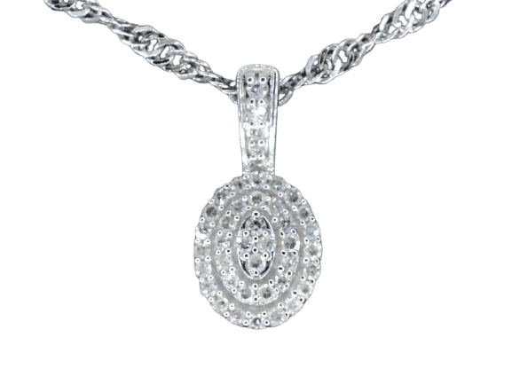 Pendentif Pendentif en or blanc avec diamants 58 Facettes 2028