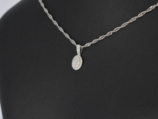 Pendentif Pendentif en or blanc avec diamants 58 Facettes 2028