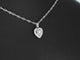 Pendentif Pendentif cœur en or blanc 14 carats avec diamants 58 Facettes 2082