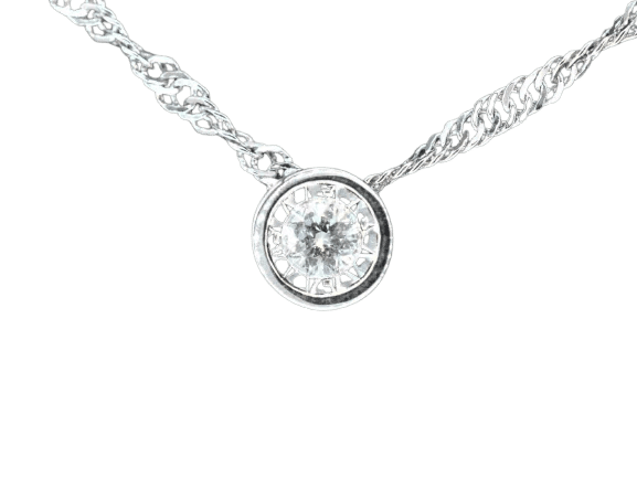 Pendentif Pendentif en or blanc avec diamant taille brillant 58 Facettes 2089