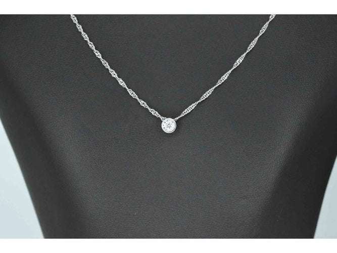 Pendentif Pendentif en or blanc avec diamant taille brillant 58 Facettes 2089