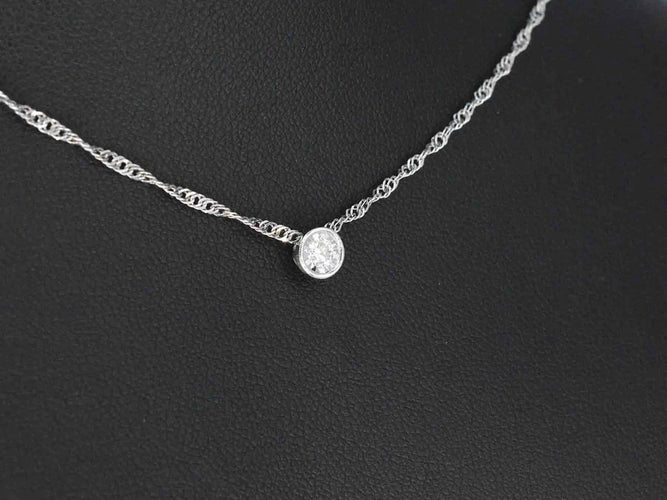 Pendentif Pendentif en or blanc avec diamant taille brillant 58 Facettes 2089