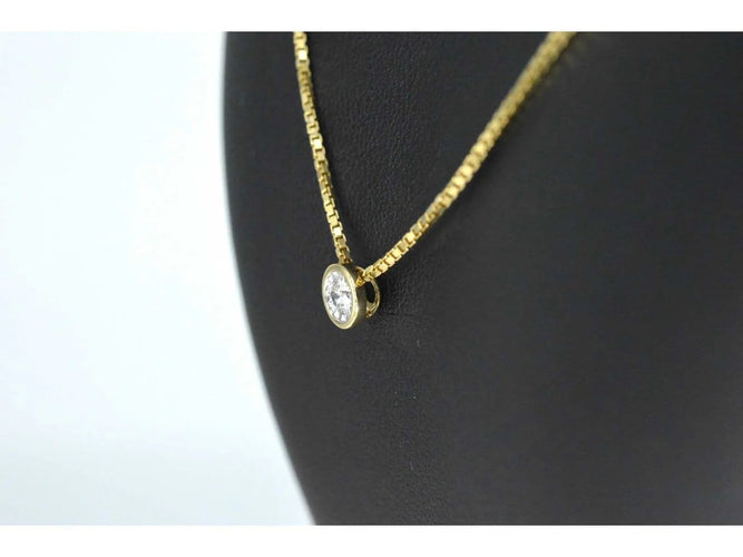 Pendentif Pendentif en or 14 carats et diamant taille brillant 58 Facettes 2092
