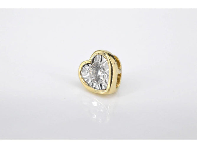 Pendentif Pendentif cœur en or 14 carats et diamant 58 Facettes 2098