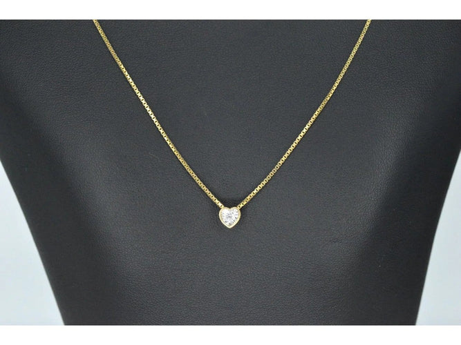 Pendentif Pendentif cœur en or 14 carats et diamant 58 Facettes 2098