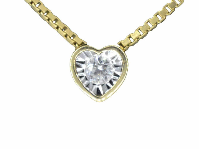 Pendentif Pendentif cœur en or 14 carats et diamant 58 Facettes 2098
