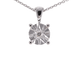 Pendentif Pendentif en or blanc 14 carats avec diamant taille brillant 58 Facettes 2190