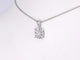 Pendentif Pendentif en or blanc 14 carats avec diamant taille brillant 58 Facettes 2190