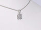 Pendentif Pendentif en or blanc 14 carats avec diamant taille brillant 58 Facettes 2190