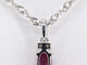 Pendentif Pendentif en or blanc 14 carats avec diamants et rubis 58 Facettes 2138