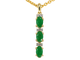 Pendentif Pendentif en or 14 carats avec diamants et émeraude 58 Facettes 2141