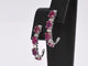 Boucles d'oreilles Boucles d'oreilles en or blanc 14 carats avec diamants et rubis 58 Facettes 2132