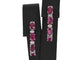 Boucles d'oreilles Boucles d'oreilles en or blanc 14 carats avec diamants et rubis 58 Facettes 2132