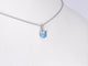 Pendentif Pendentif en or blanc 14 carats avec topaze 0,90 ct 58 Facettes 2202