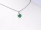 Pendentif Pendentif en or blanc 14 carats avec émeraude 58 Facettes 2205