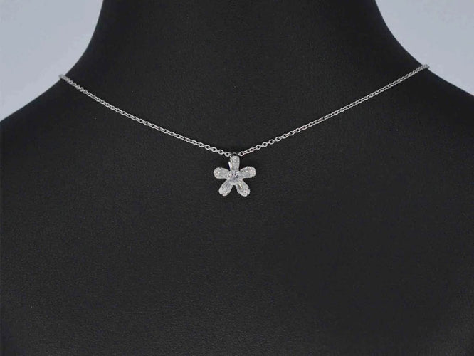 Pendentif Pendentif en or blanc 14 carats avec diamant 0,40 ct 58 Facettes 2218