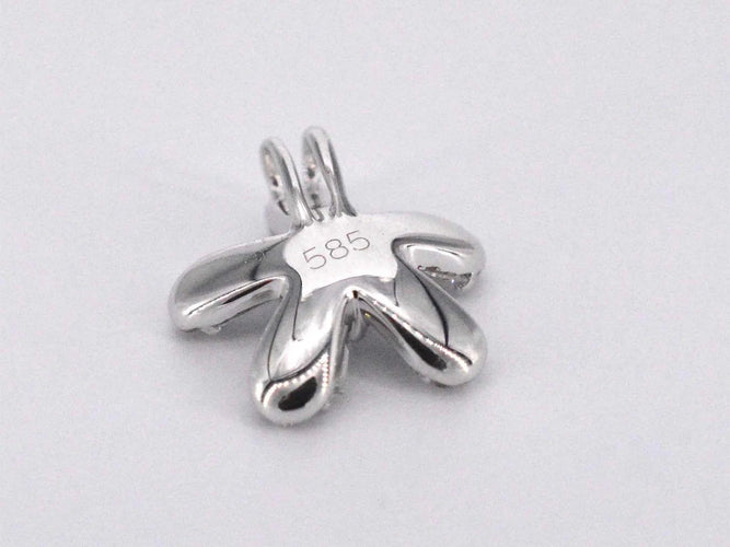 Pendentif Pendentif en or blanc 14 carats avec diamant 0,40 ct 58 Facettes 2218