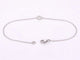 Bracelet Bracelet en or blanc 14 carats avec diamant 0,10 ct 58 Facettes 2235