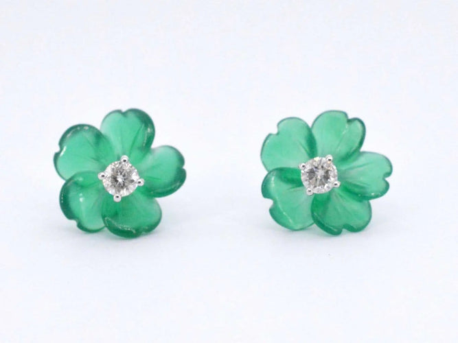 Boucles d'oreilles Boucles d’oreilles en or blanc 14 carats avec diamants 0,18 ct 58 Facettes 2258