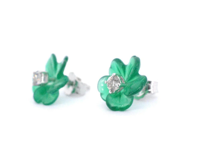 Boucles d'oreilles Boucles d’oreilles en or blanc 14 carats avec diamants 0,18 ct 58 Facettes 2258