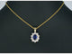 Pendentif Pendentif entourage en or jaune avec diamants et saphir 58 Facettes 2300