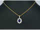 Pendentif Pendentif entourage en or jaune 14 carats, saphir et diamants 58 Facettes 2300