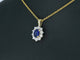 Pendentif Pendentif entourage en or jaune 14 carats, saphir et diamants 58 Facettes 2300