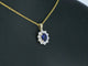 Pendentif Pendentif entourage en or jaune 14 carats, saphir et diamants 58 Facettes 2300